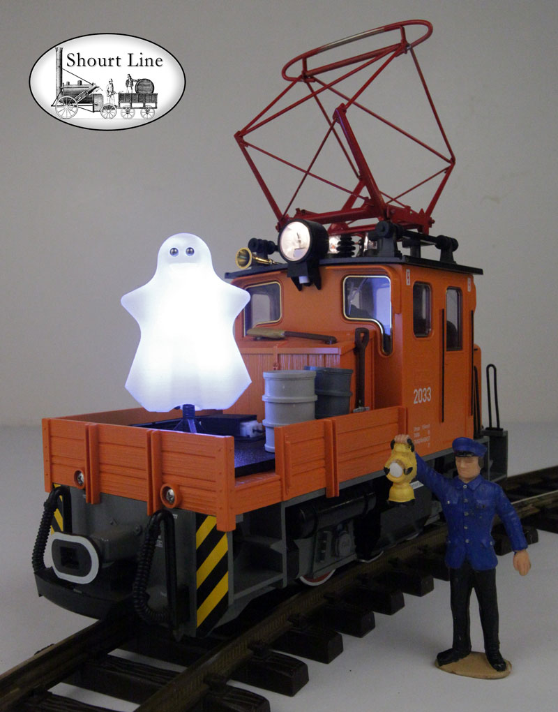 SL 9907632 A Universal Wired Mounting Platform - Ghost removed from platform On track lighted vertical view