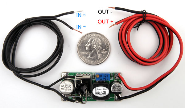 lightingSL 8453203Precision Train Throttle & LED controller $ 9.95AC, DC or DCC input + full wave rectifier + 3M mounting pad + 24 in. black input and red/black output cables for motor, loco, car, layout accessories and lighting